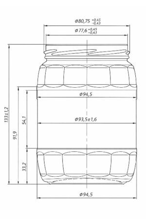 Barrel 720 ml TO 82 kótovanie 400 x 600