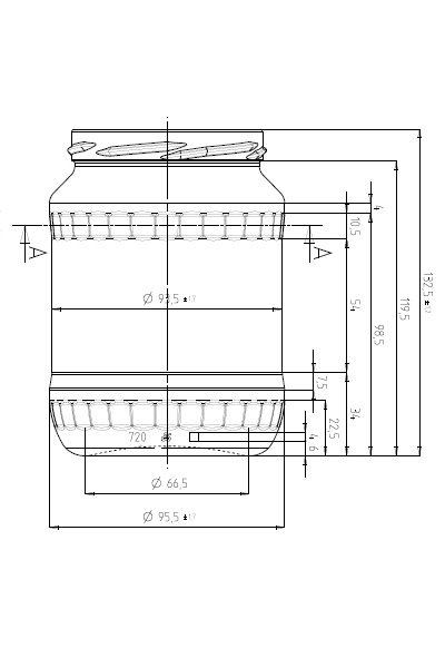 Faceta 720 ml TO 82 kótovanie 400 x 600