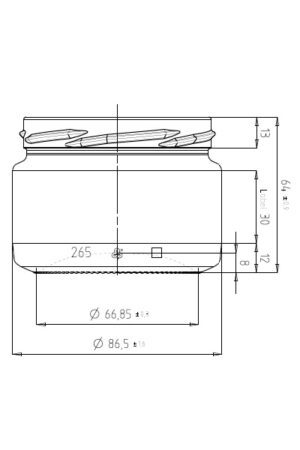 Poma 265 ml TO82 kótovanie 400×600