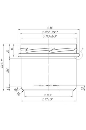 Pohár Sturz 235 ml TO 82 kótovanie