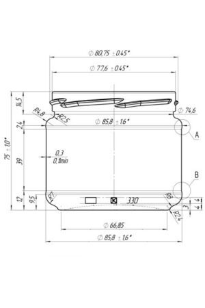 Pohár 330 ml TO82 kótovanie