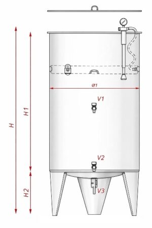 Technický výkres Letina 320 – 2000 l 400×600