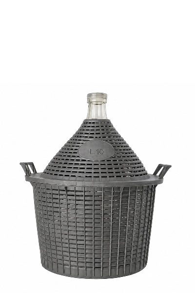 Sklenený demižón s plastovým košom 10 L 400×600
